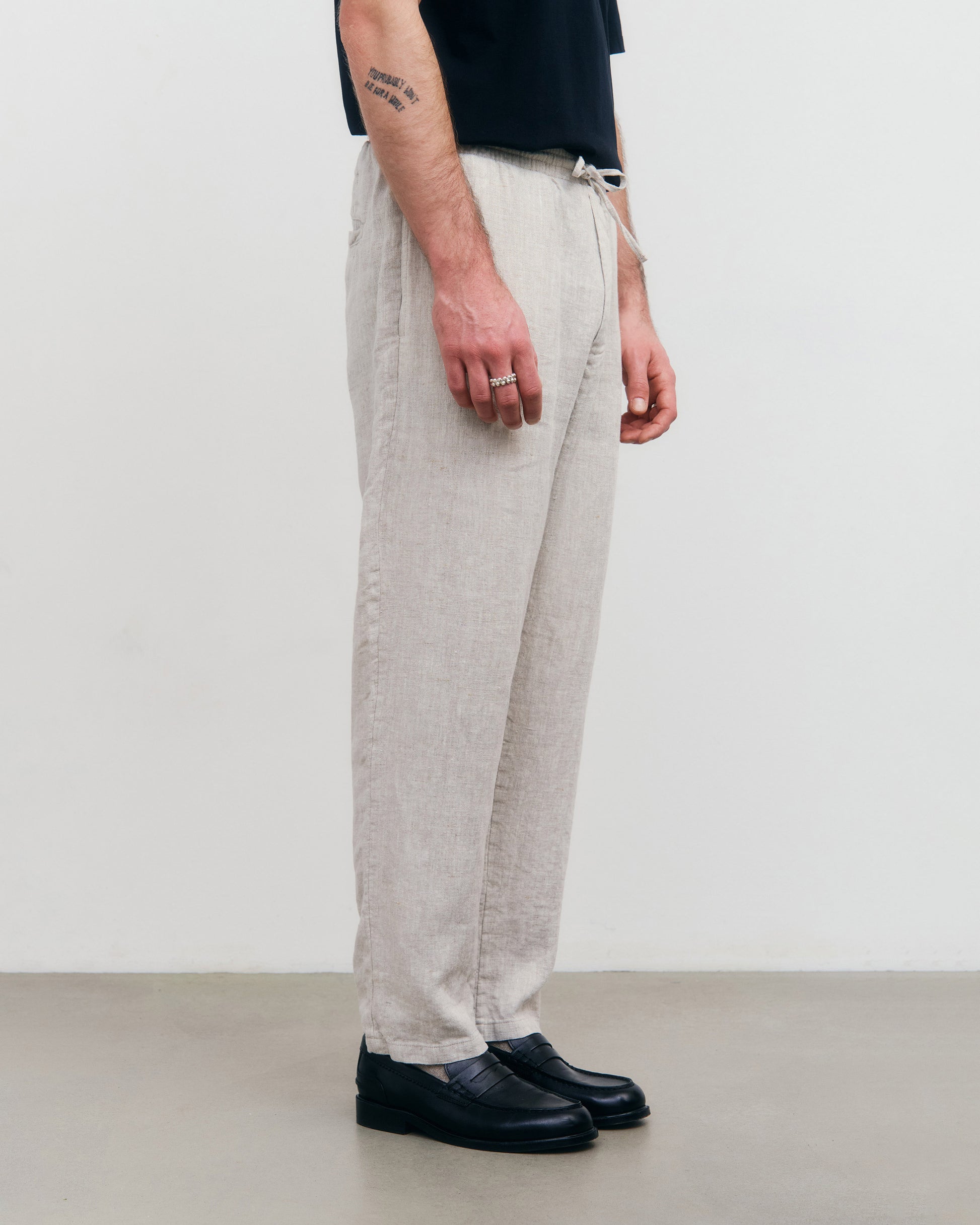 Linen Trousers Natural White