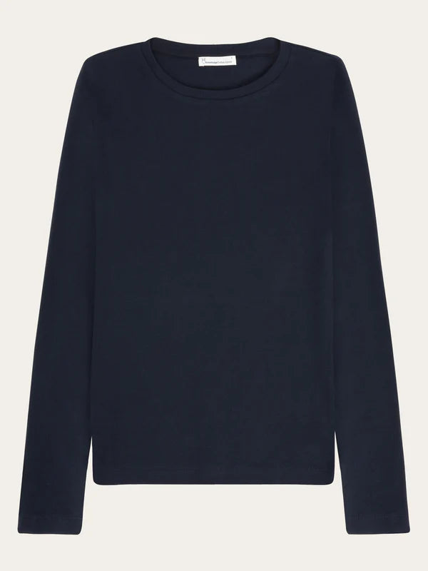 Rib Scoop Neck Organic Cotton Night Sky