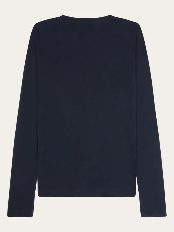 Rib Scoop Neck Organic Cotton Night Sky