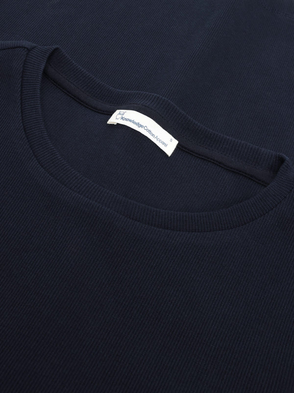 Rib Scoop Neck Organic Cotton Night Sky