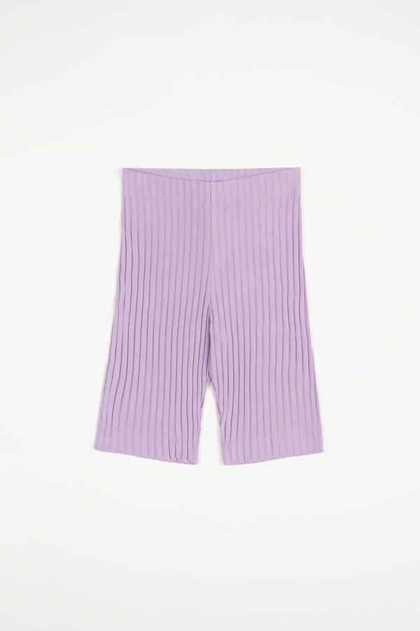 Ribbed Biker Shorts Washed Lavender - ROTHOLZ