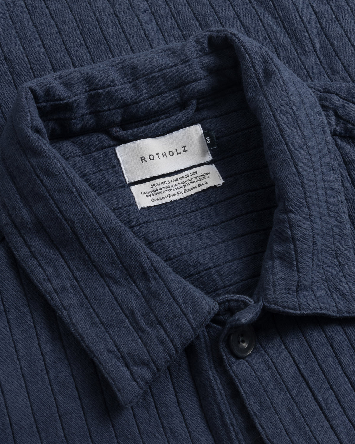 Ribbed Workwear Jacket Unisex Faded Navy