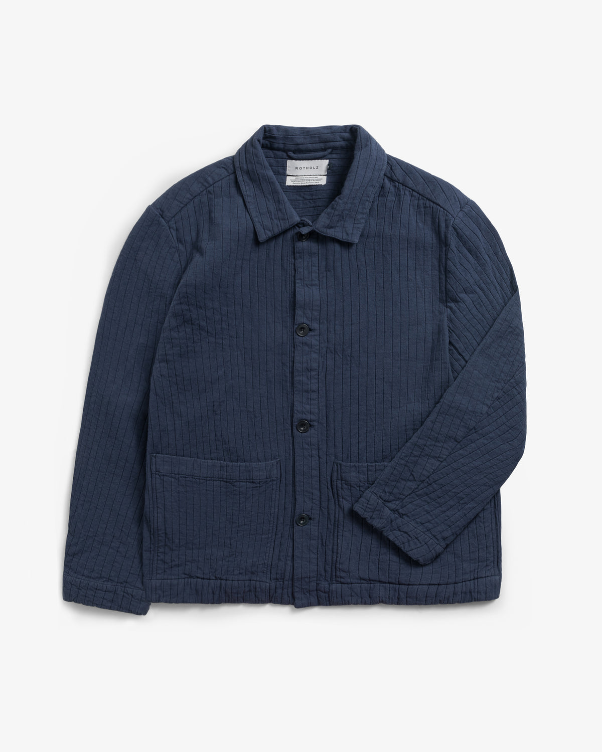 Ribbed Workwear Jacket Unisex Faded Navy
