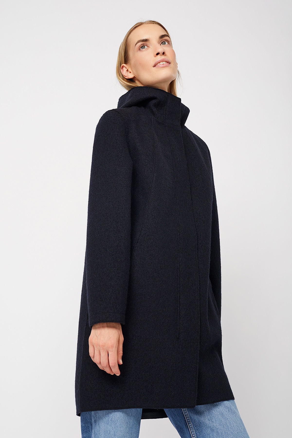Risana Organic Wool Parka Carbon - LANGERCHEN