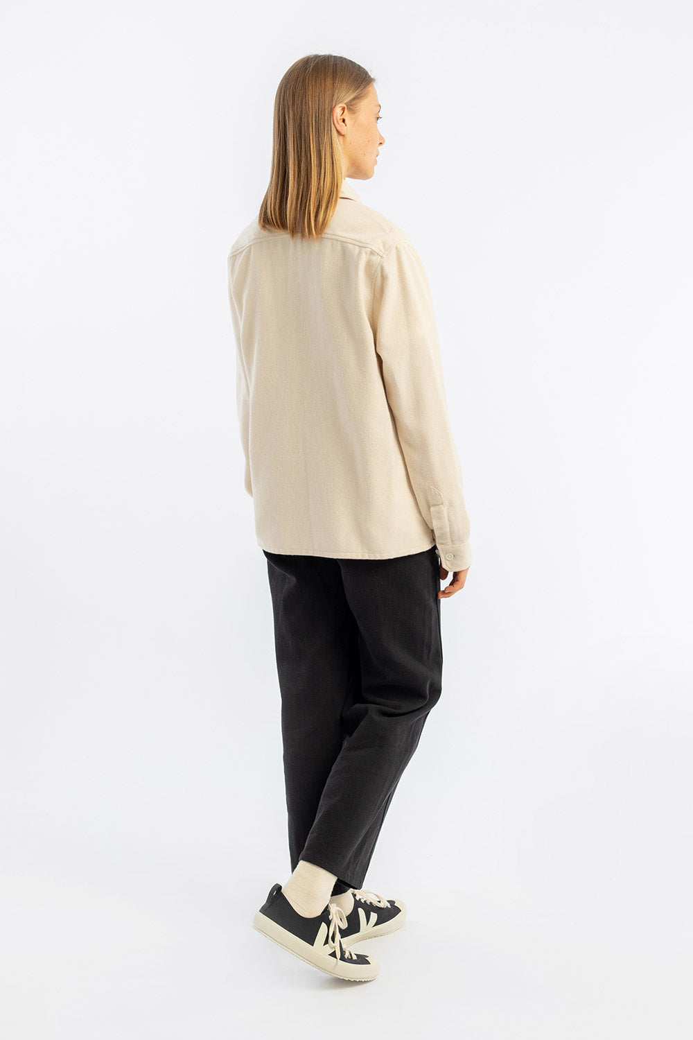 Flanell Overshirt Cream - Womens - ROTHOLZ