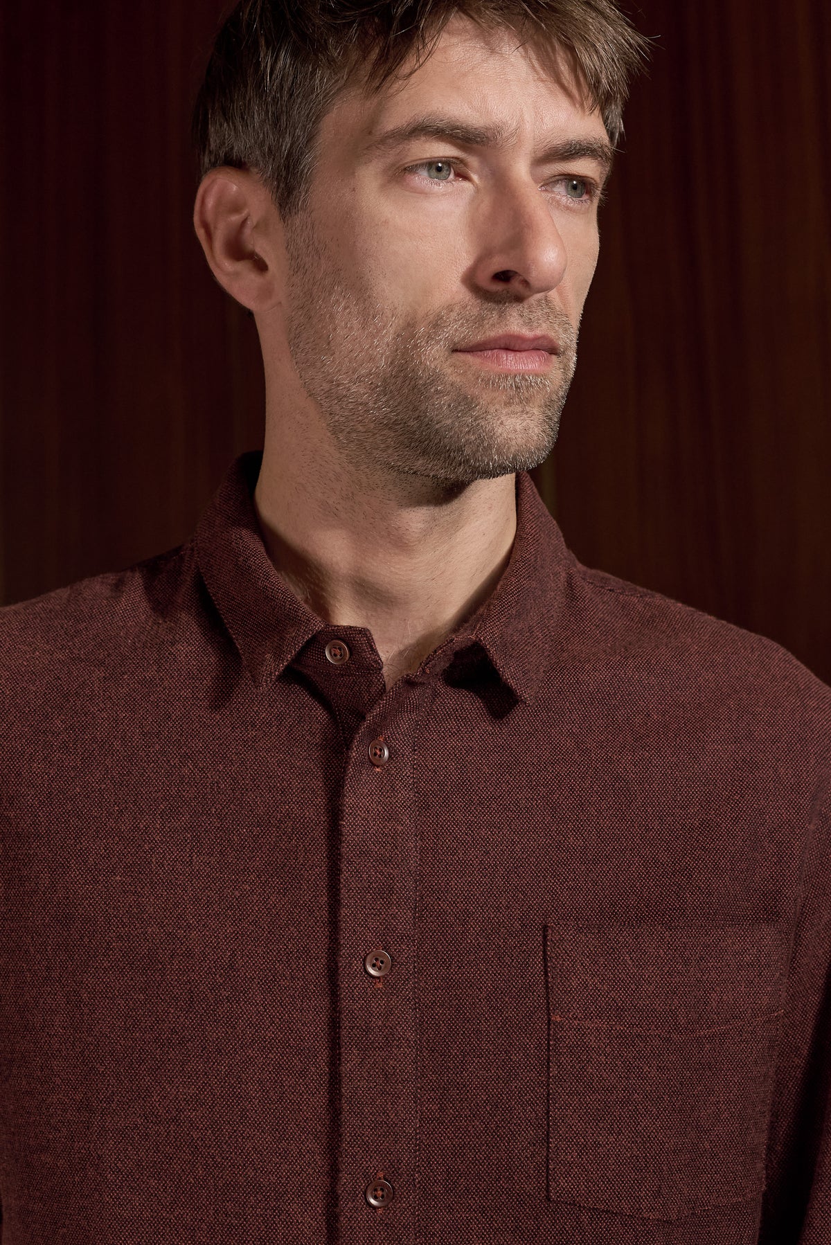 Simon Eco Flannel Shirt Brick