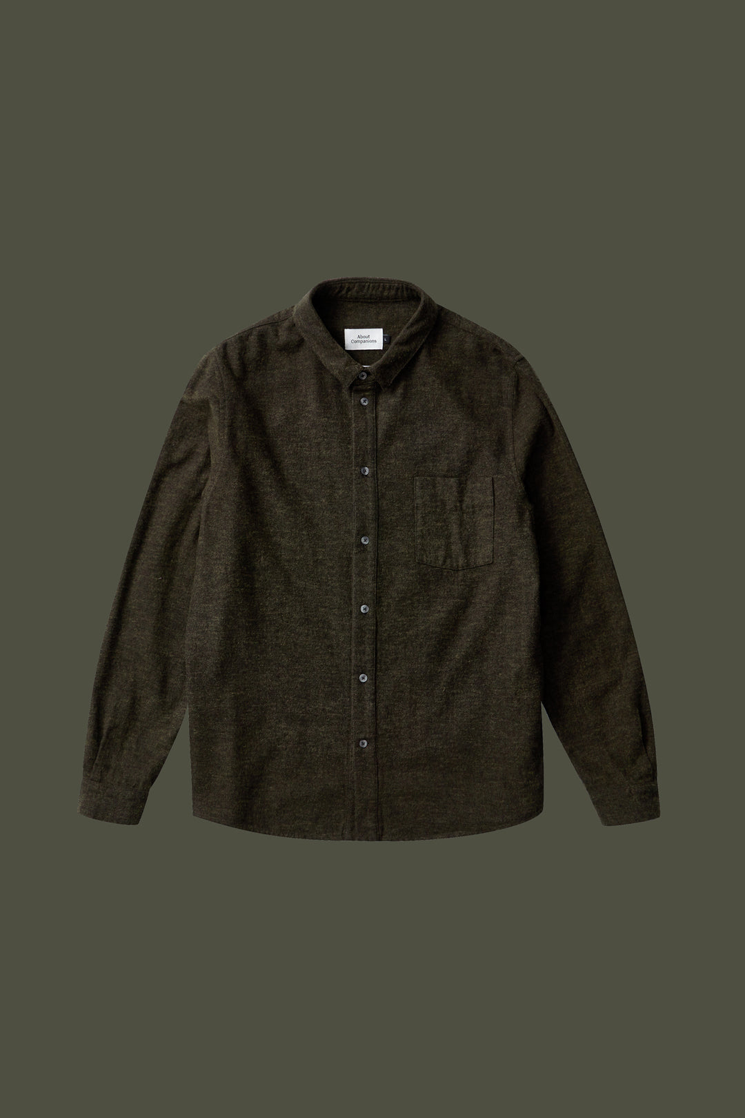 Simon Flannel Shirt Olive - ABOUT COMPANIONS
