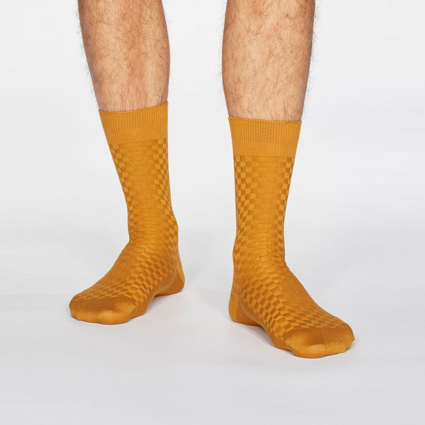 Kostymstrumpor Cameron Organic Mustard  - THOUGHT
