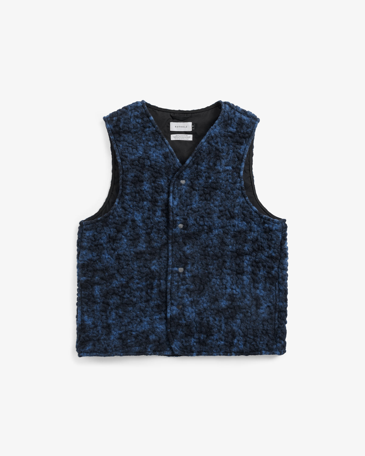 Sherpa Vest Organic Wool Blue Marled