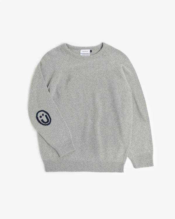 Smiling Wool Knit Unisex Grey
