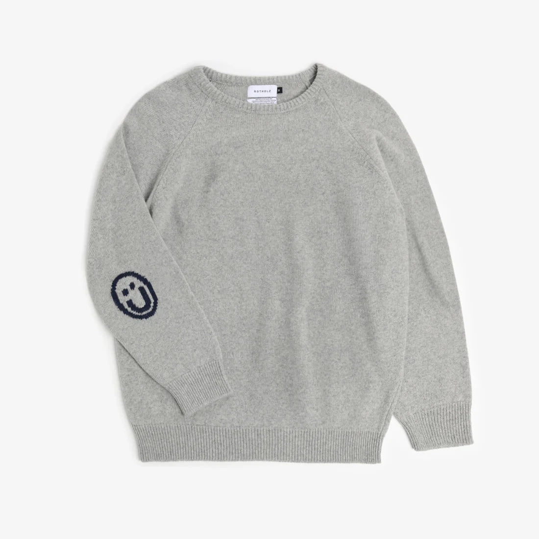 Smiling Wool Knit Unisex Grey