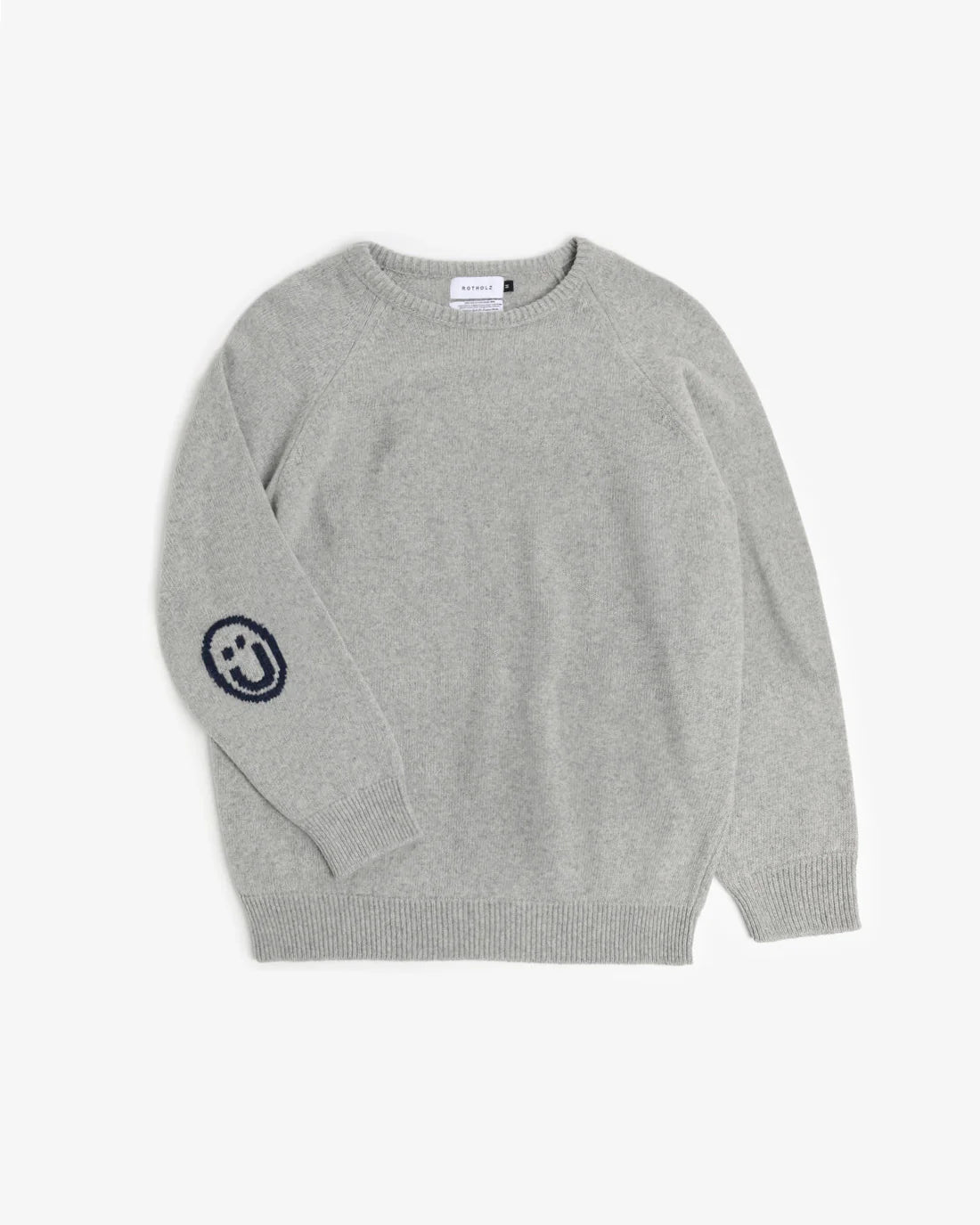 Smiling Wool Knit Unisex Grey