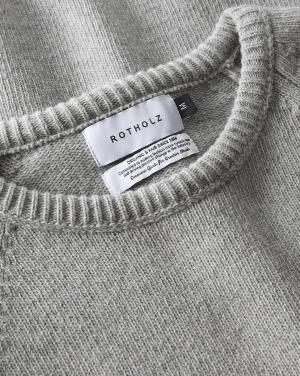 Smiling Wool Knit Unisex Grey