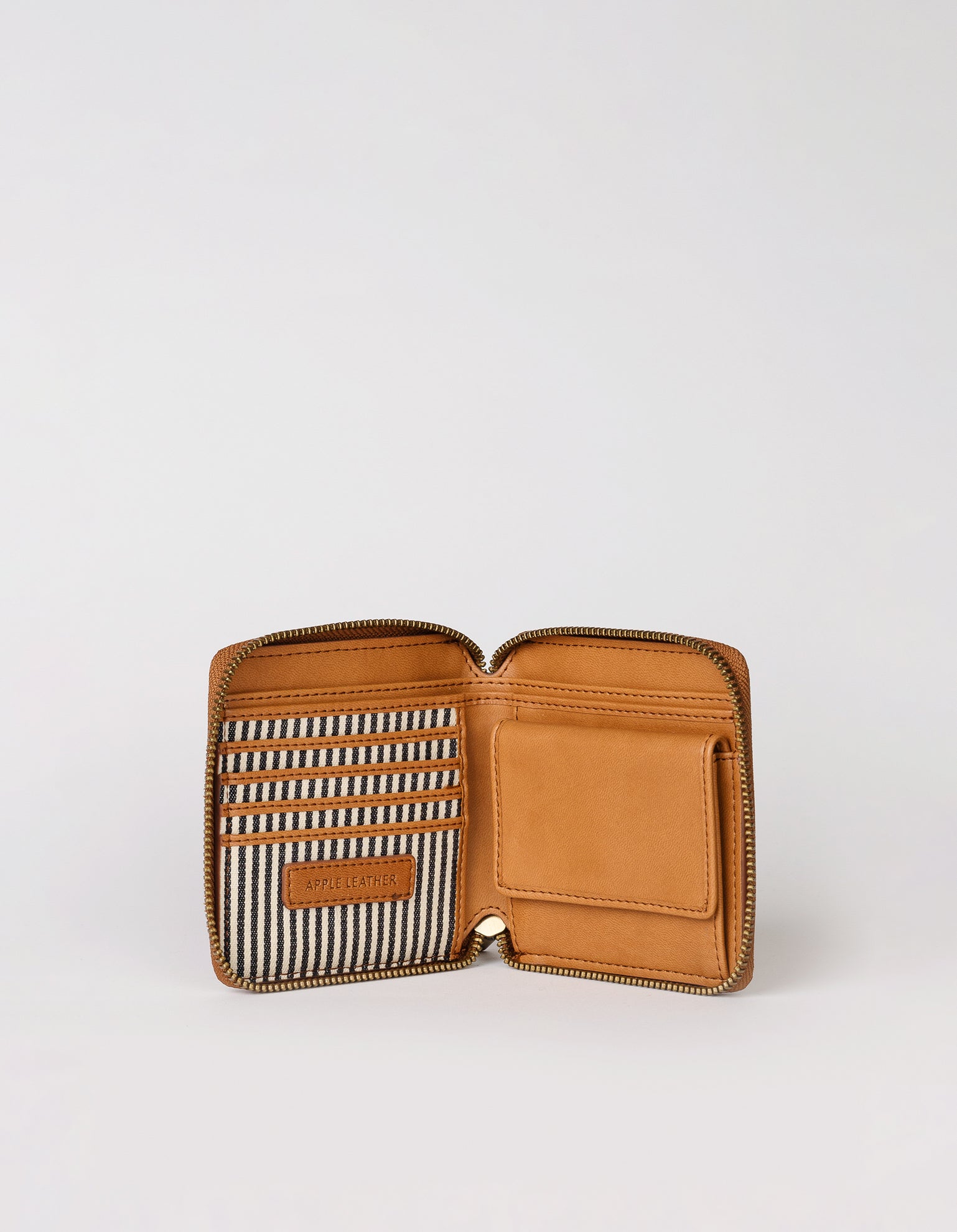 Sonny Square Wallet Apple Leather Cognac - O MY BAG