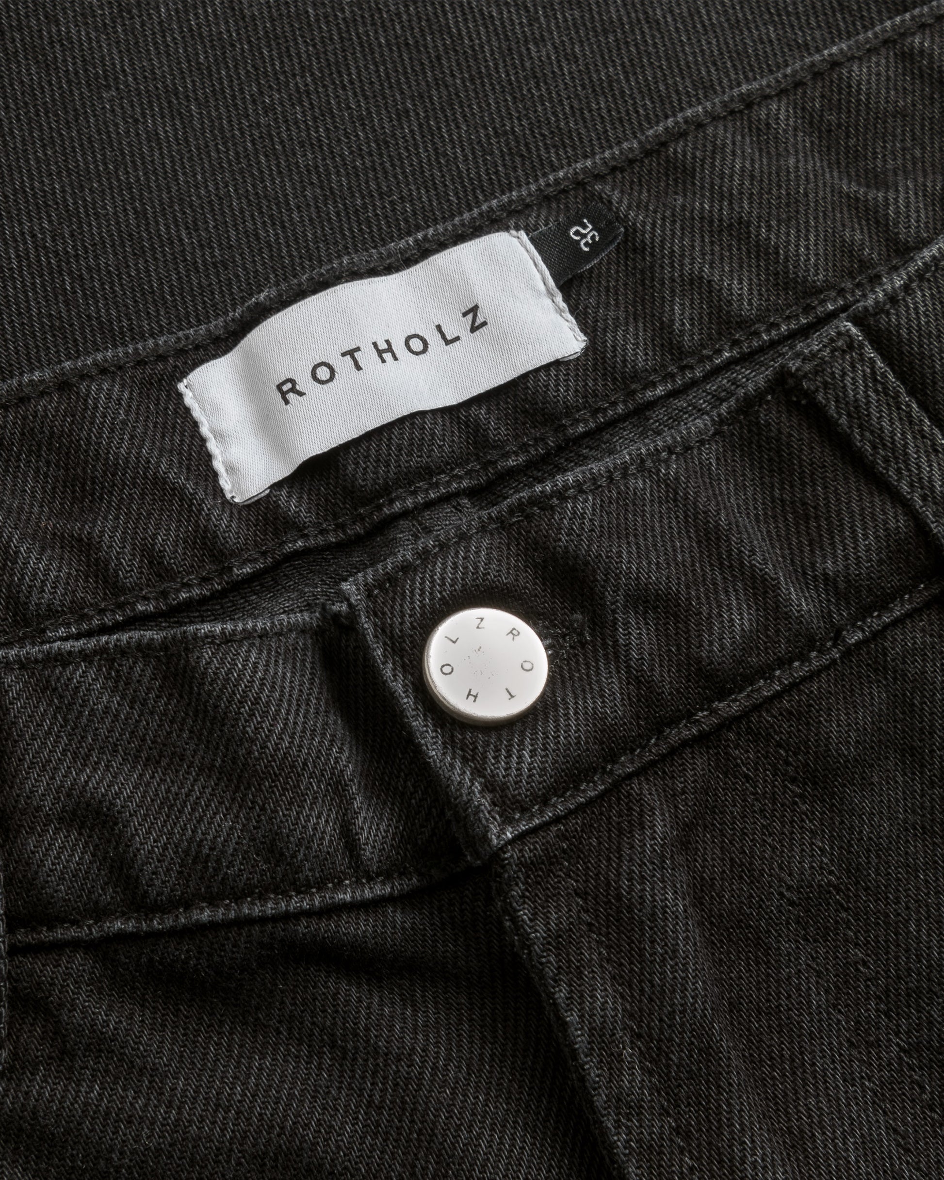 Straight Leg Jeans Herr Organic Cotton Washed Black