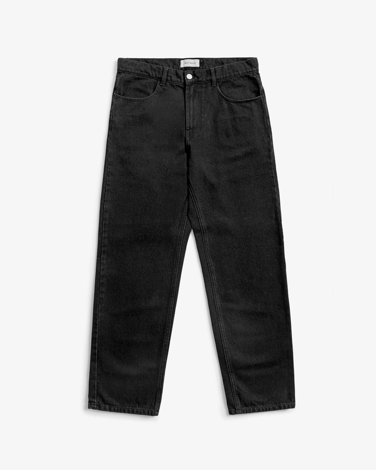 Straight Leg Jeans Herr Organic Cotton Washed Black