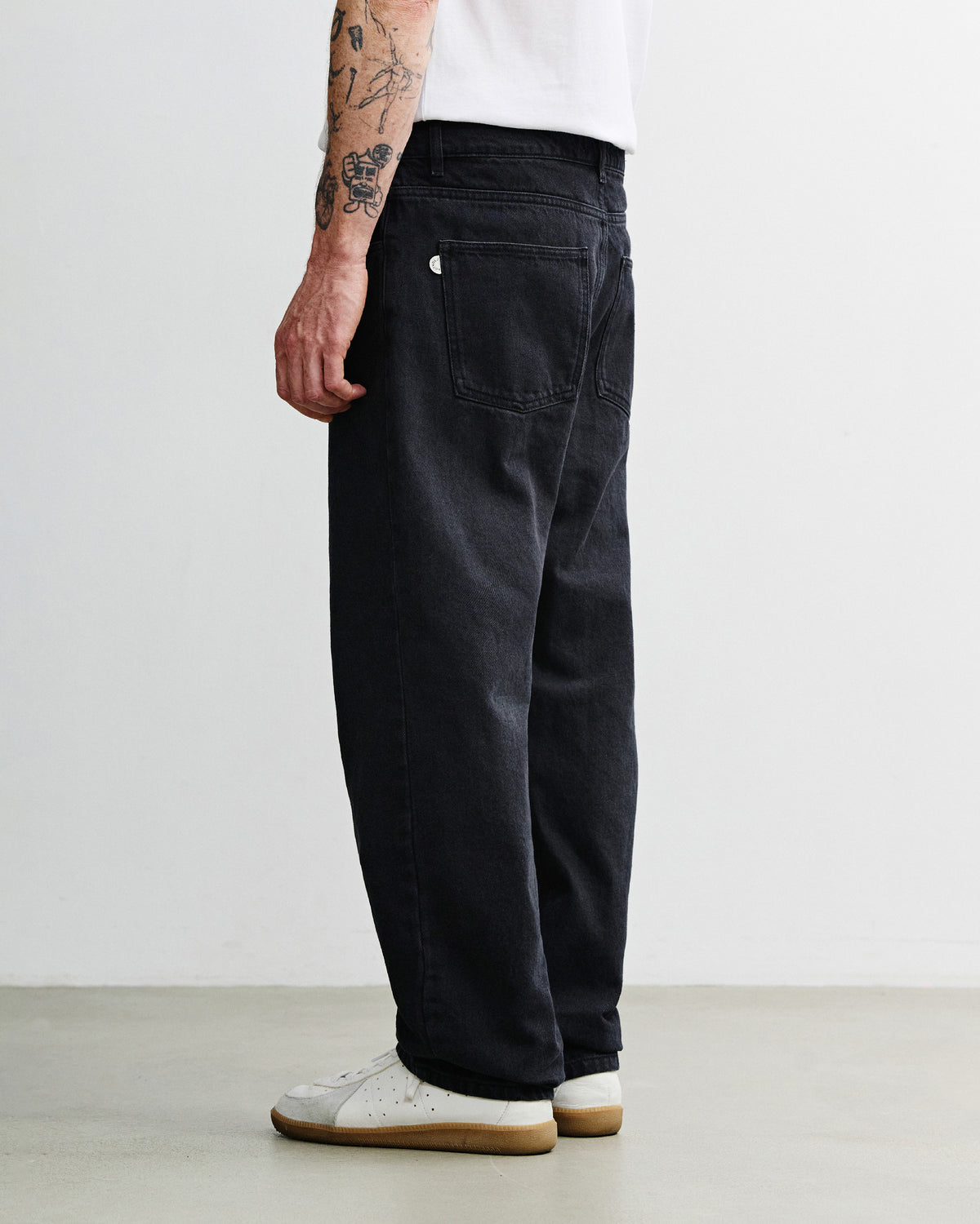 Straight Leg Jeans Herr Organic Cotton Washed Black
