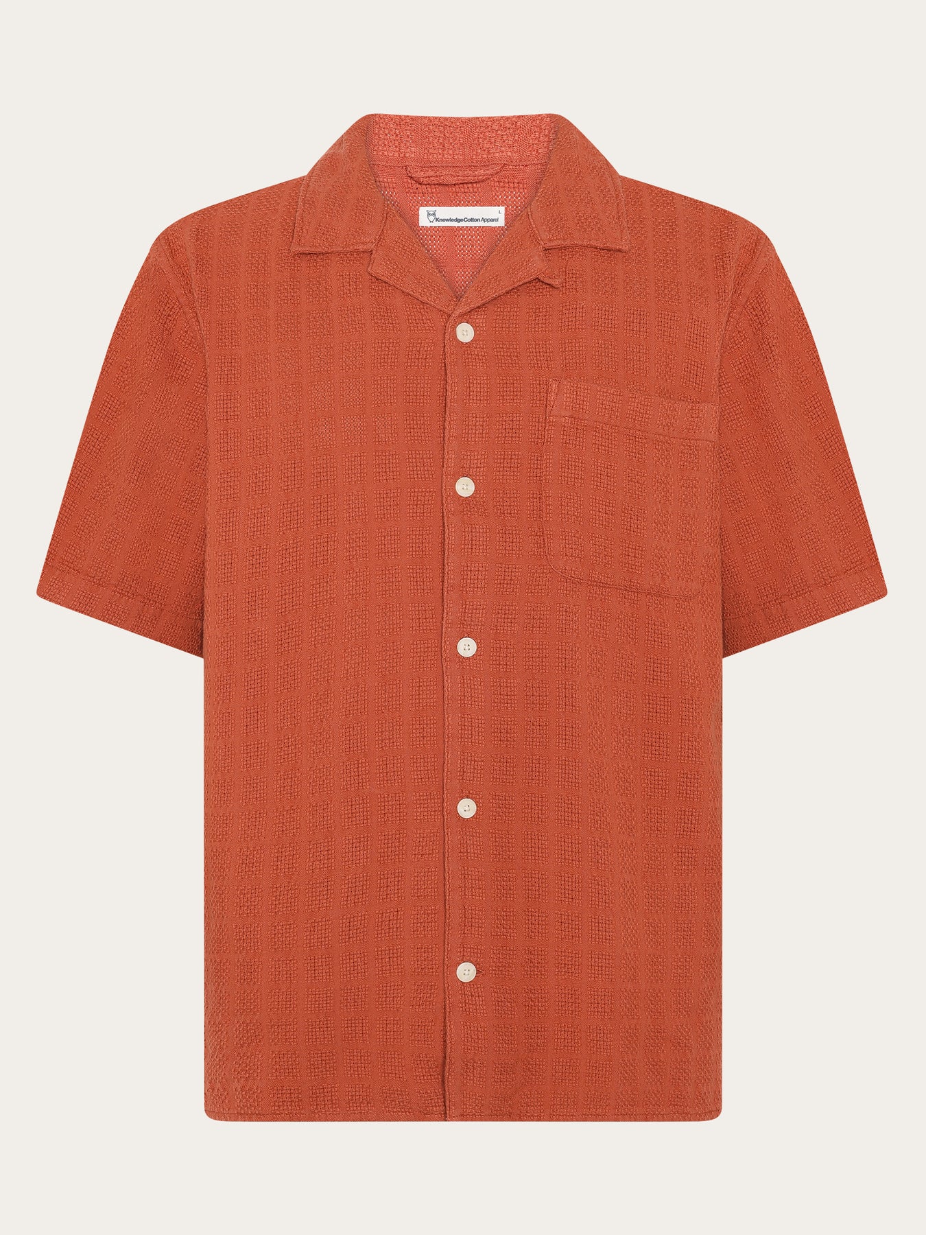 Structure Short Sleeve Shirt Burnt Brick