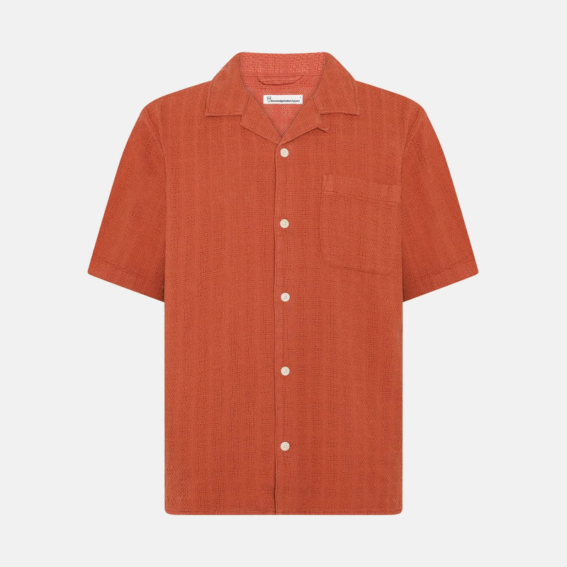 Structure Short Sleeve Shirt Burnt Brick