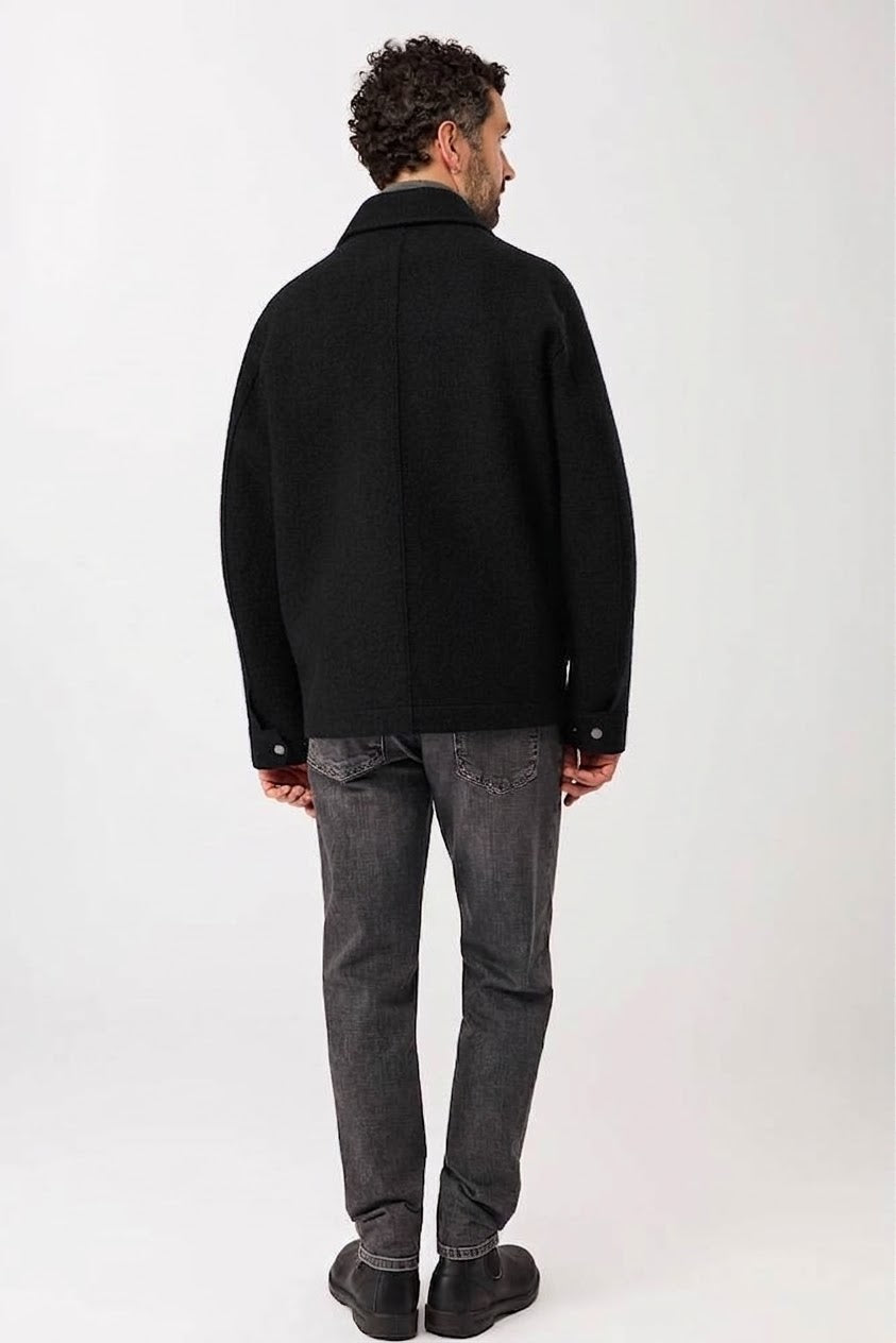 Field Jacket Organic Wool Membrane Tecno Felt Black