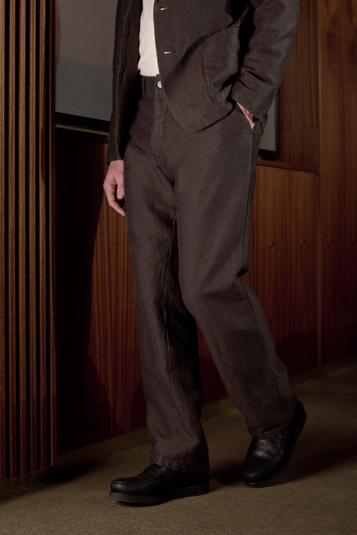 Waban Winter Linen Trousers Coffee
