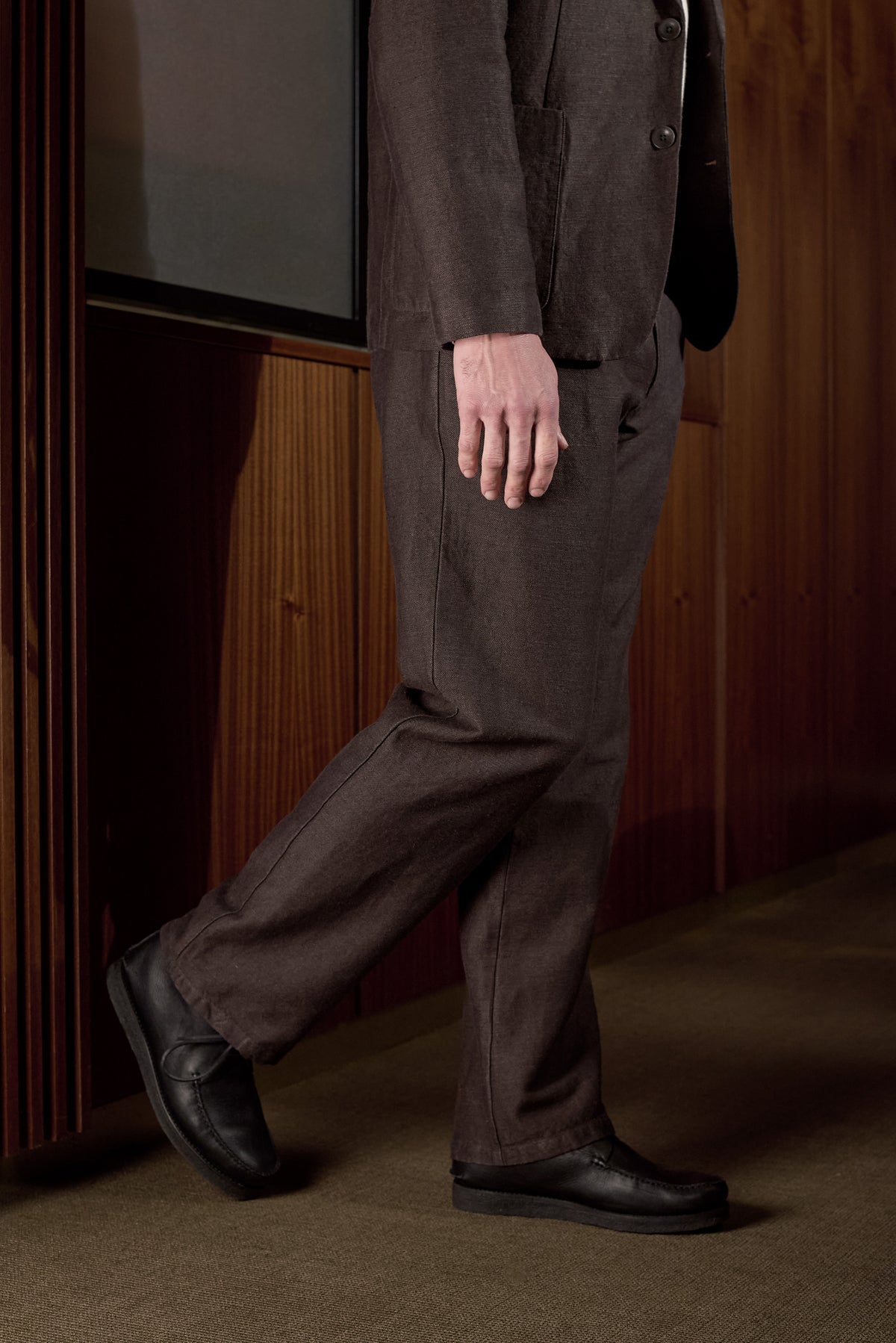 Waban Winter Linen Trousers Coffee