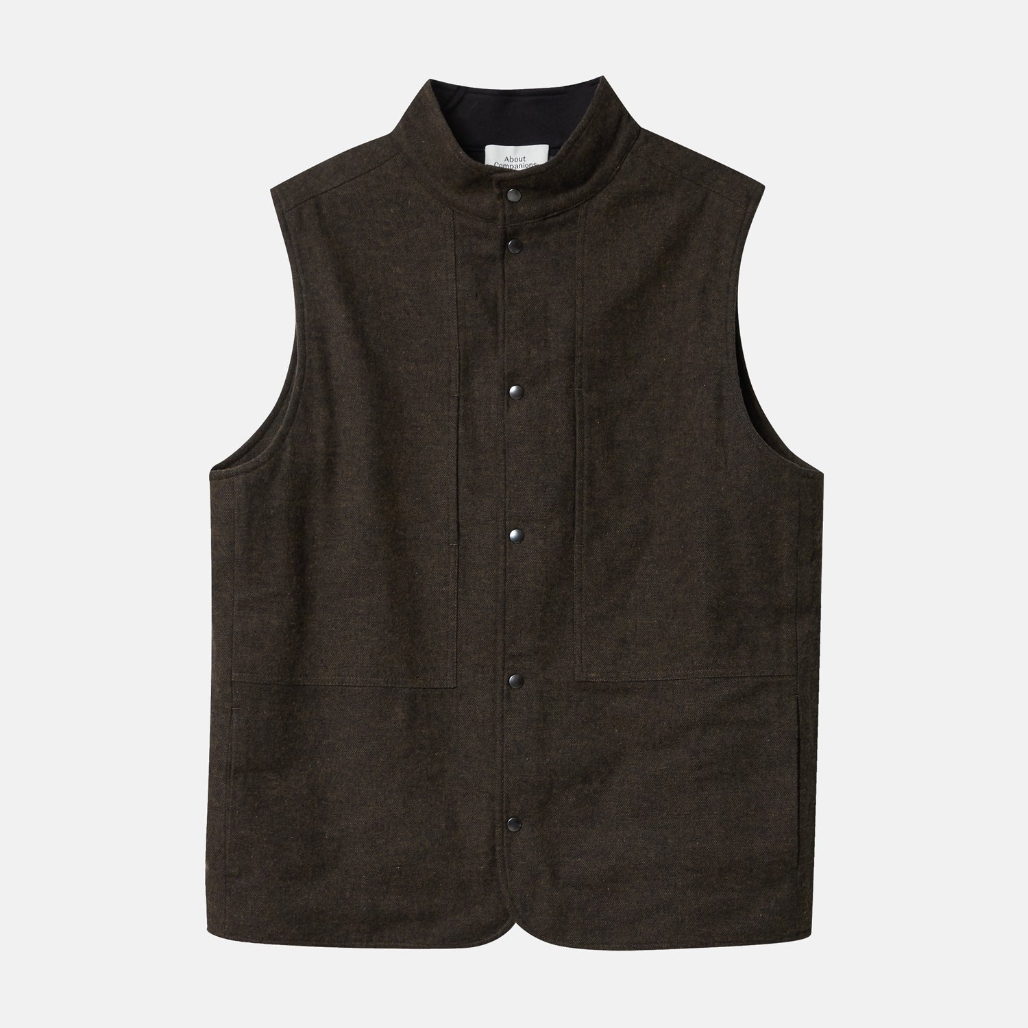 Wendel Flannel Vest Brown - ABOUT COMPANIONS