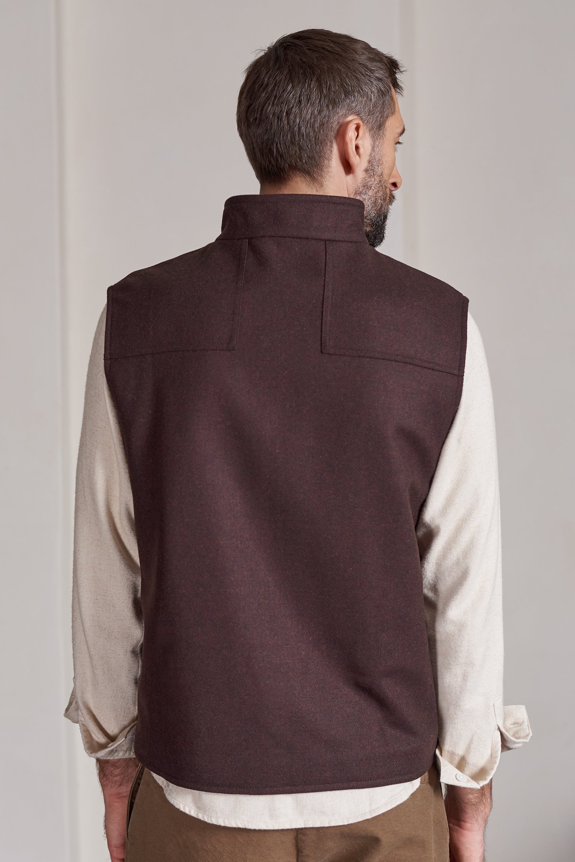 Wendel Lambswool Vest Marron