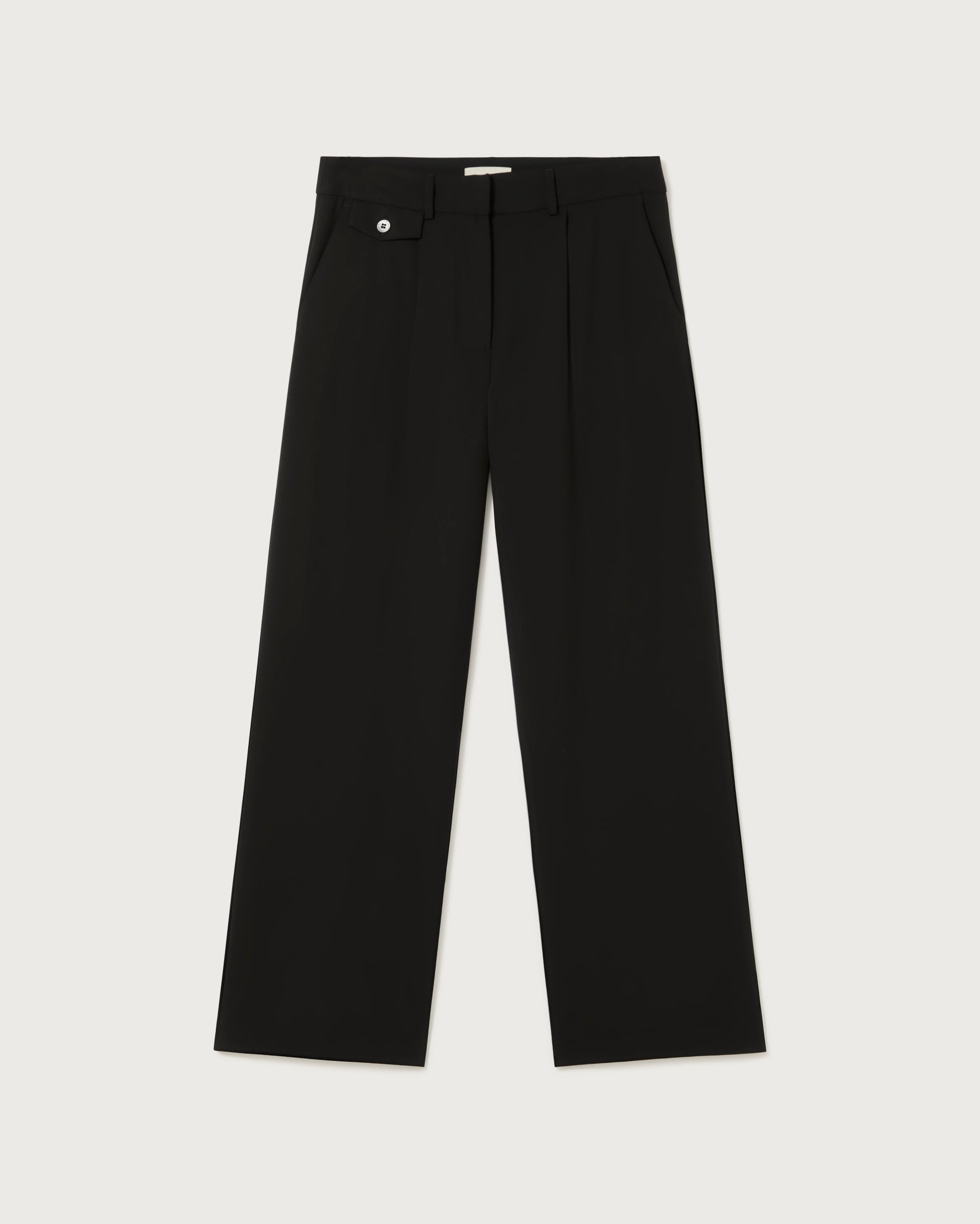 BLACK PAT PANTS