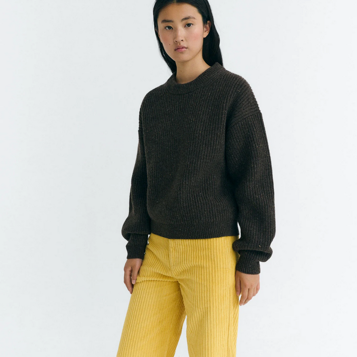 Carmen Knitted Wool Sweater Brown