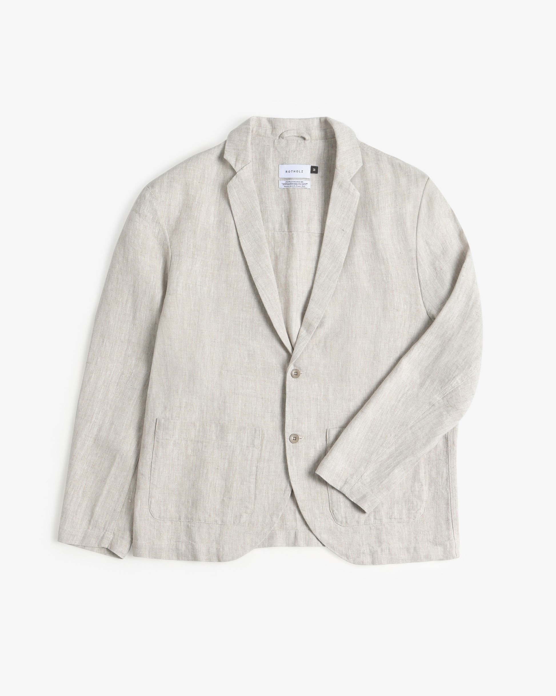 Workwear Linen Blazer Natural White