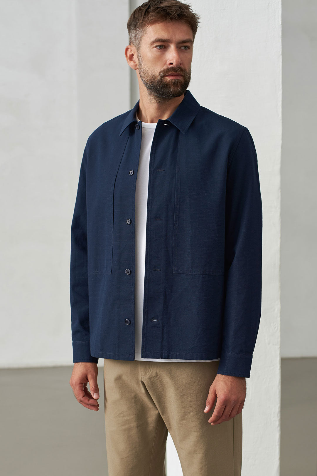 Owe Ripstop Overshirt Navy - ABOUT COMPANIONS