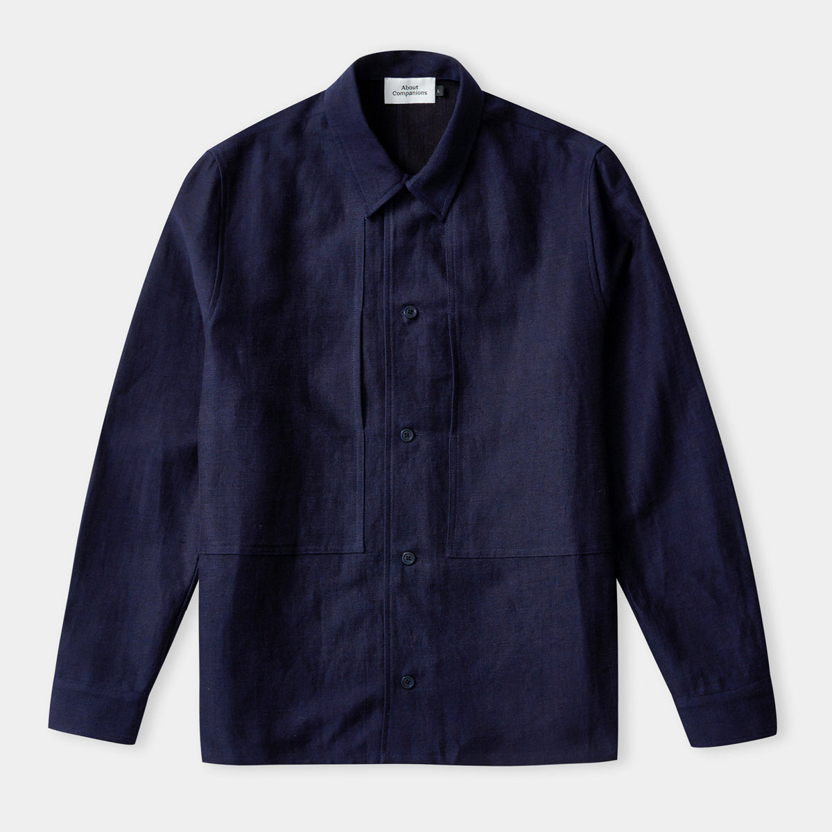 Owe Winter Linen Overshirt Navy - ABOUT COMPANIONS