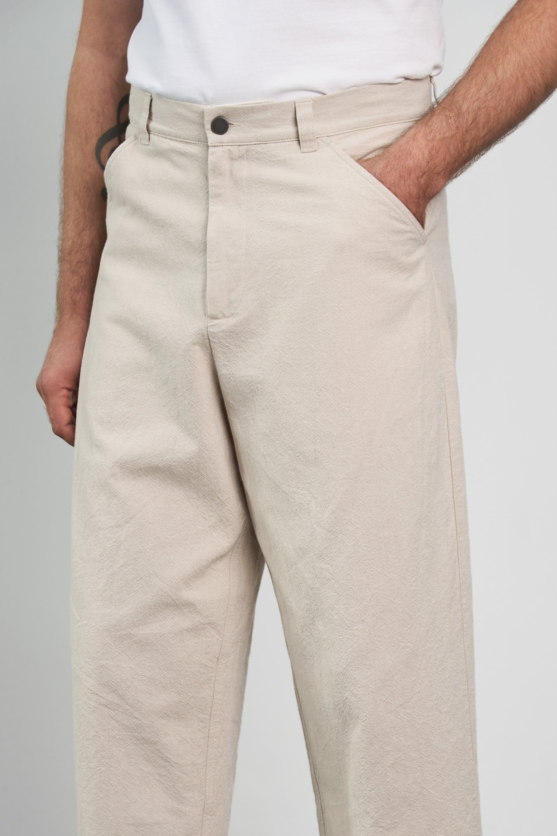 Carlo Canvas Trousers Sand