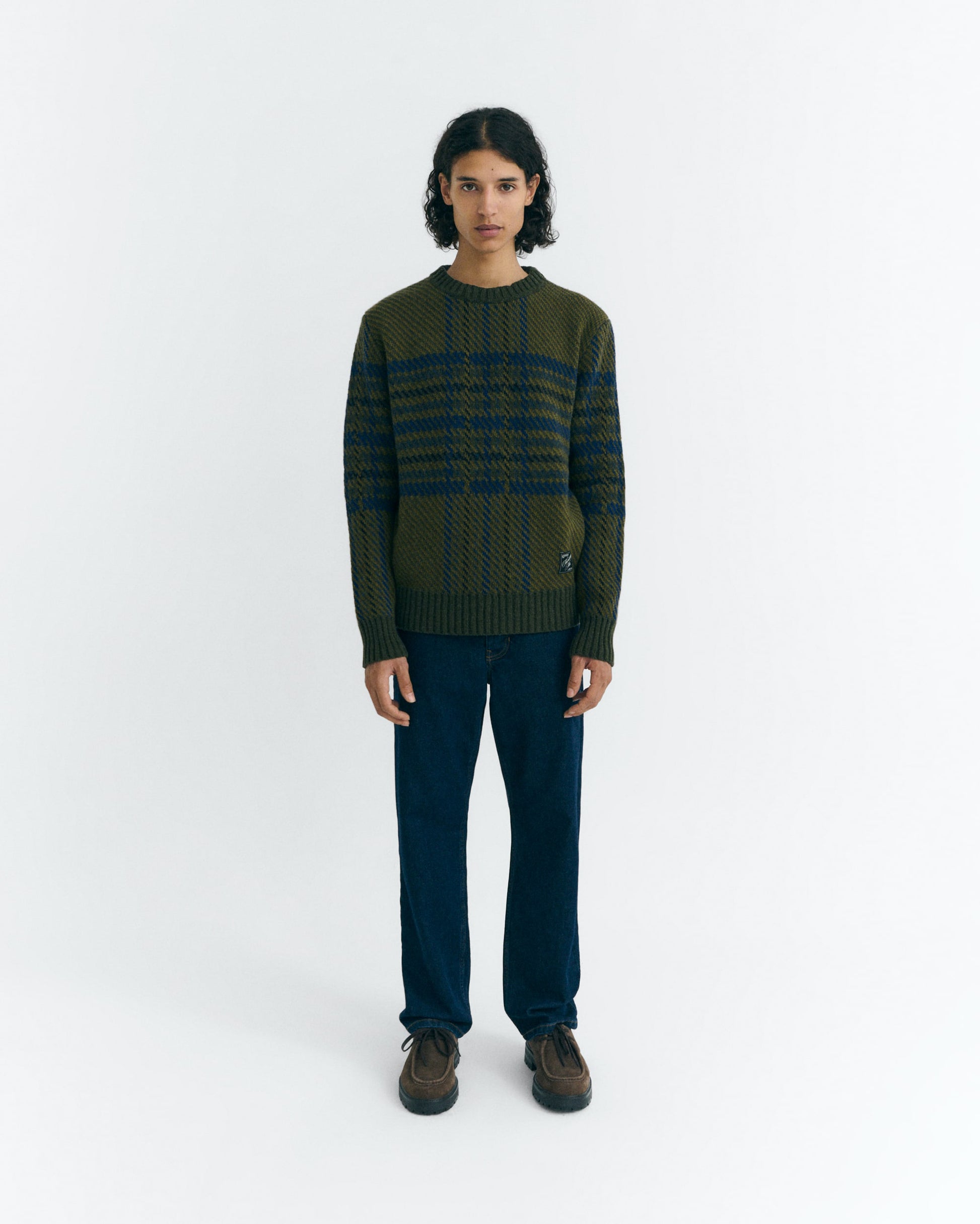 Hillside Khem Checkered Lambswool Knit