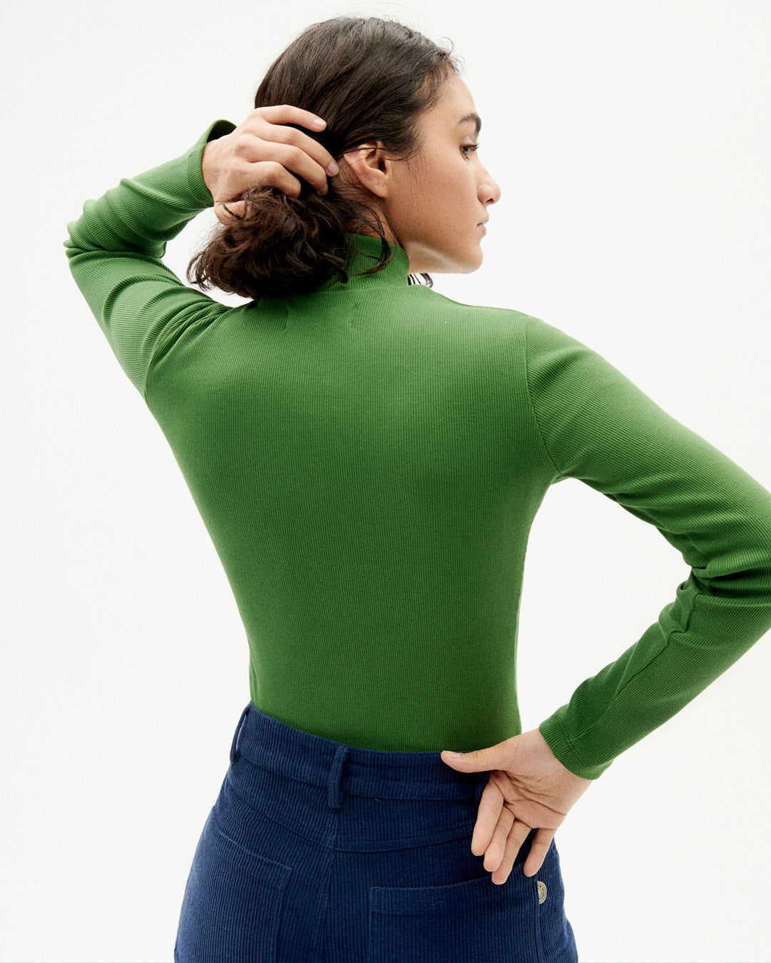 Aine Ekologisk Turtleneck Grön - THINKING MU