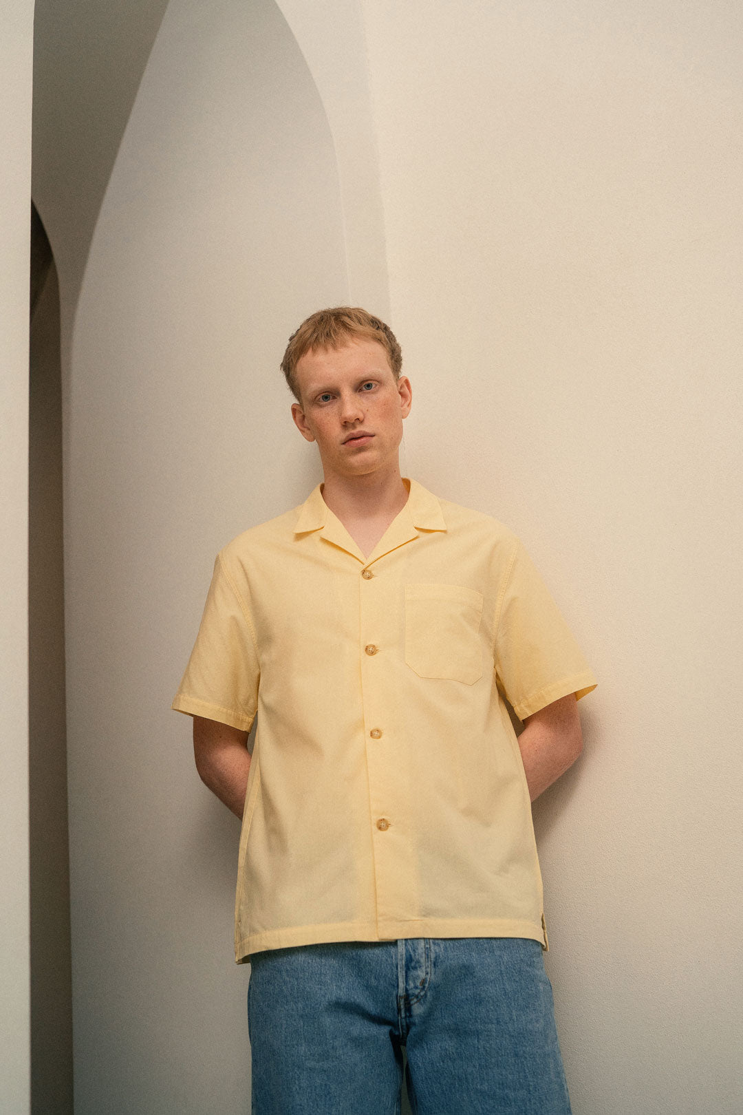 Bowling Shirt Organic Unisex Lemon Yellow - ROTHOLZ