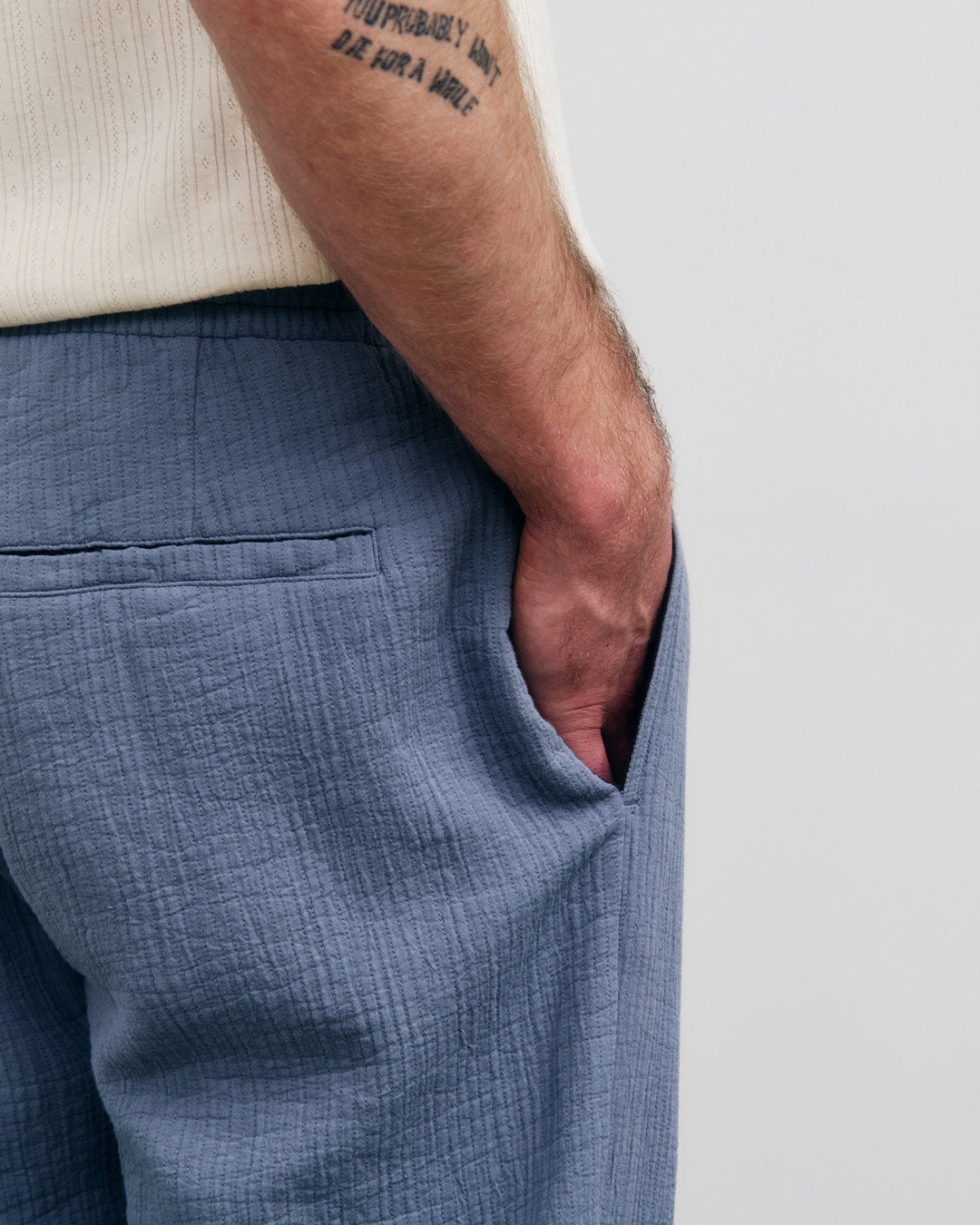 Relaxed Pants Stone Blue