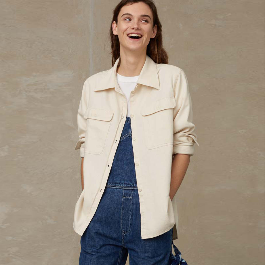 Charlene Ecru Overshirt - KINGS OF INDIGO