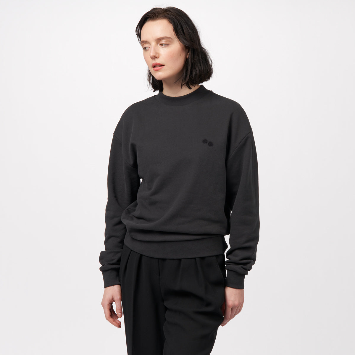 Sweatshirt Unisex Peat Black - PINQPONQ