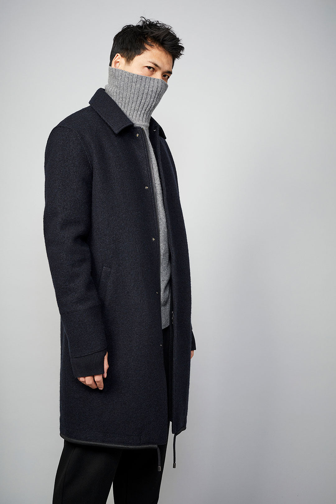Straiton Coat Carbon - LANGERCHEN