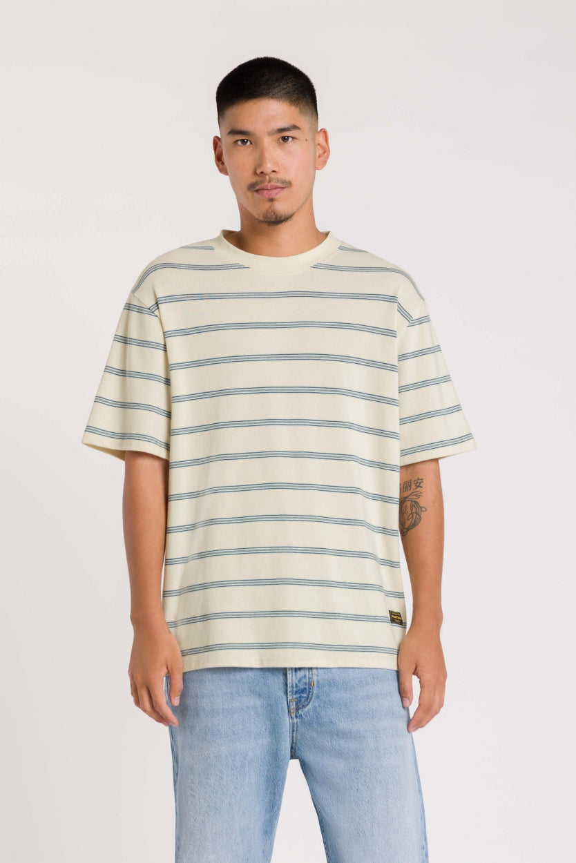 Sargon T-shirt Off-White Stripe - KINGS OF INDIGO