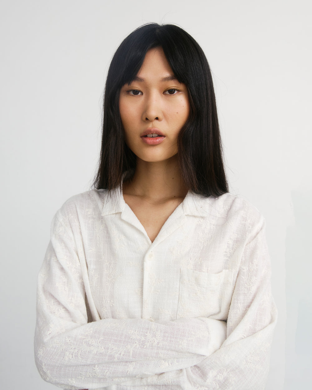 Leisure Unisex Shirt Floral White