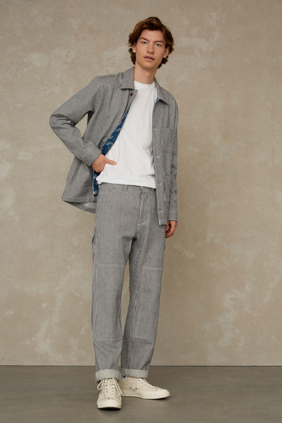 Emyr Jacket Hickory Stripe - KINGS OF INDIGO