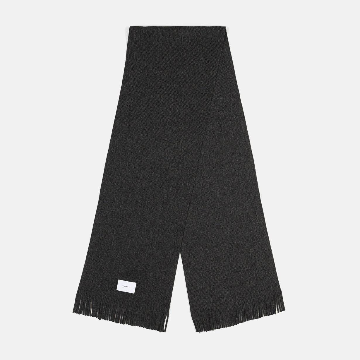 Merino Fine Knit Scarf Anthracite - ROTHOLZ