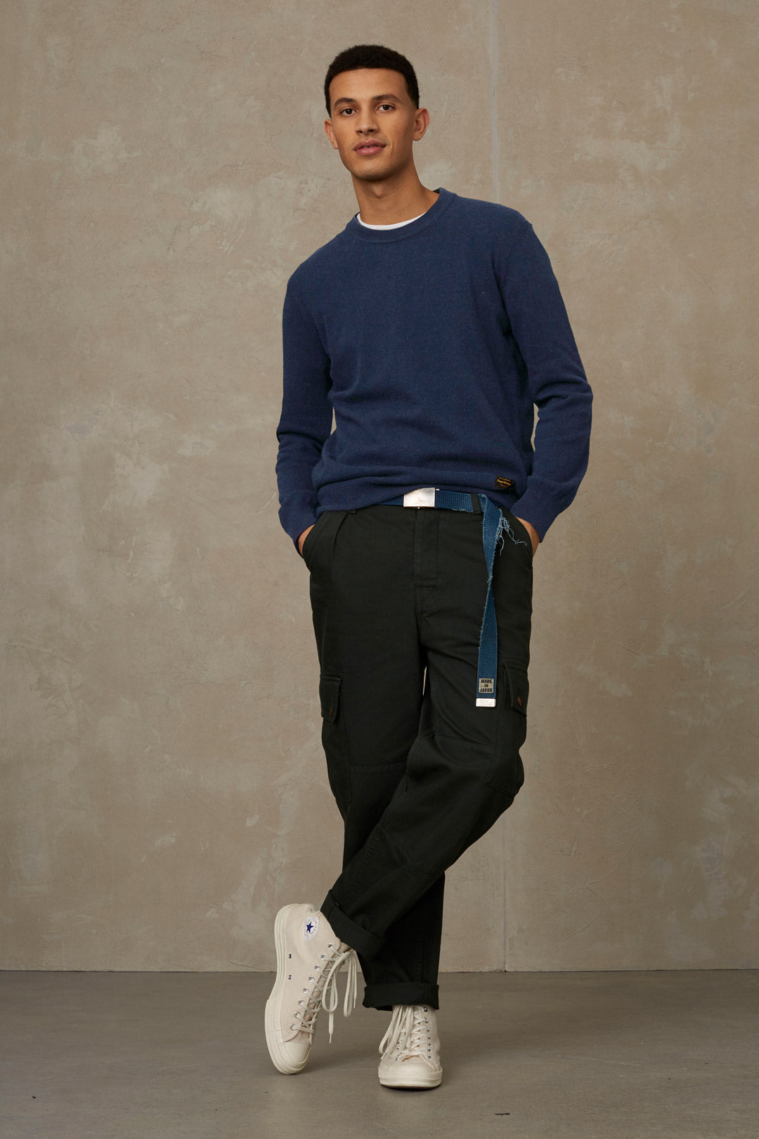 Hideo Wool Blue Melange - KINGS OF INDIGO
