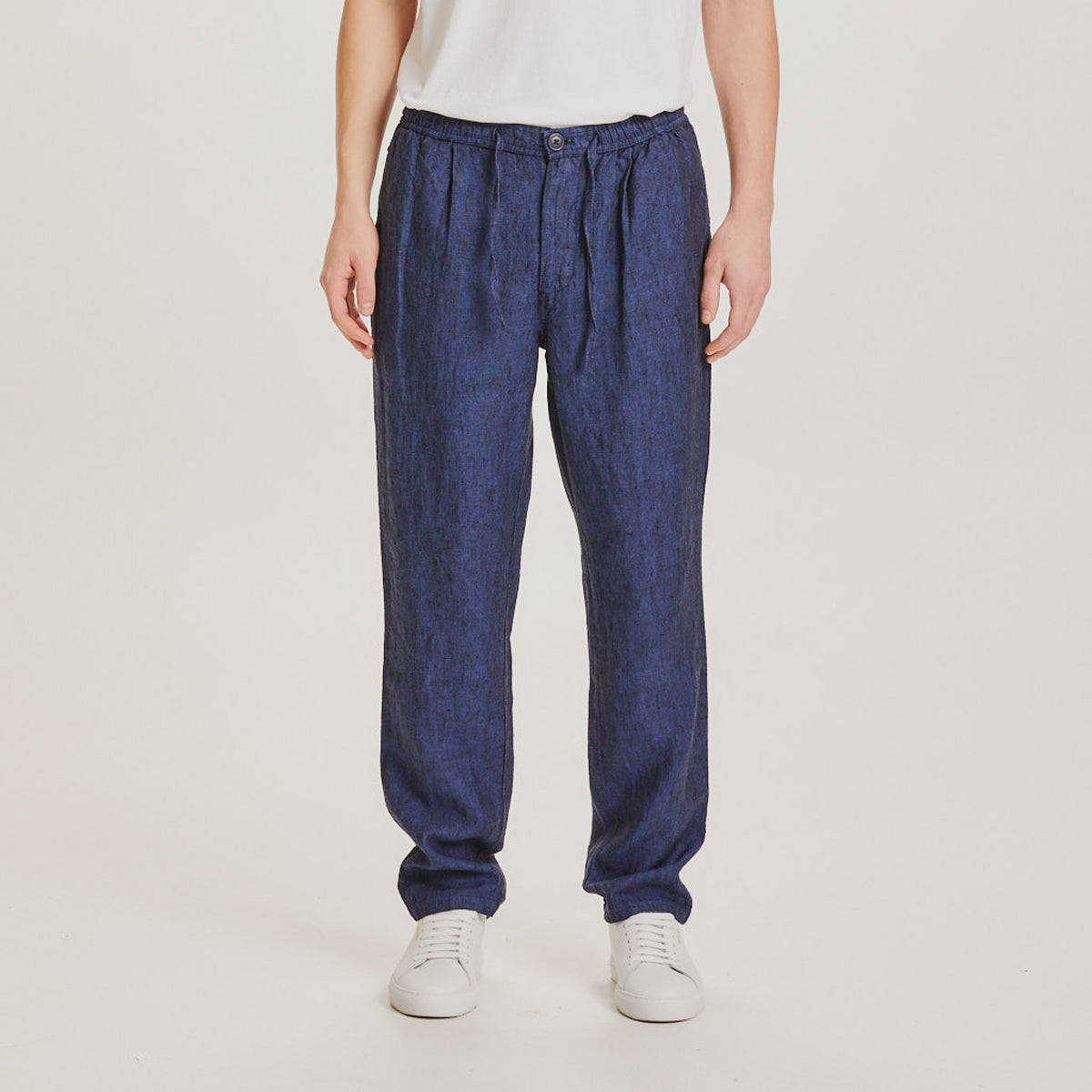 Fig Linen Pants Navy -  KNOWLEDGE COTTON APPAREL