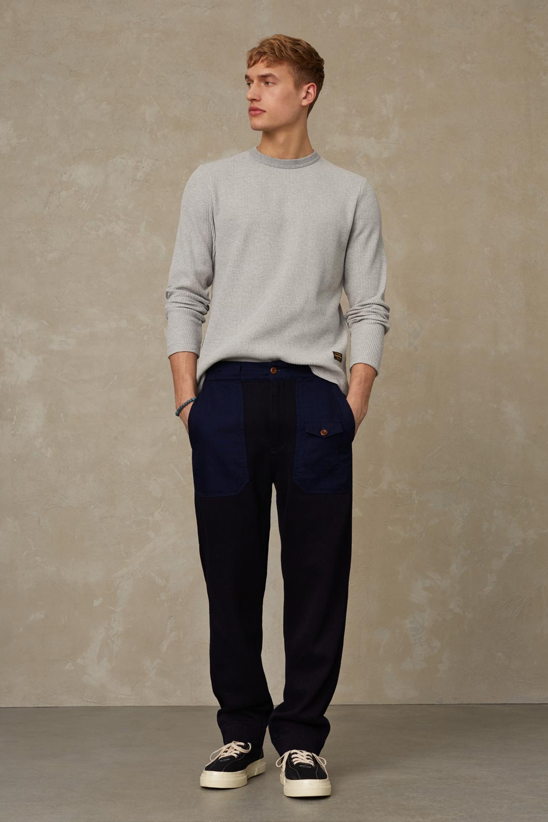 Nezer Waffle Grey Melange - KINGS OF INDIGO
