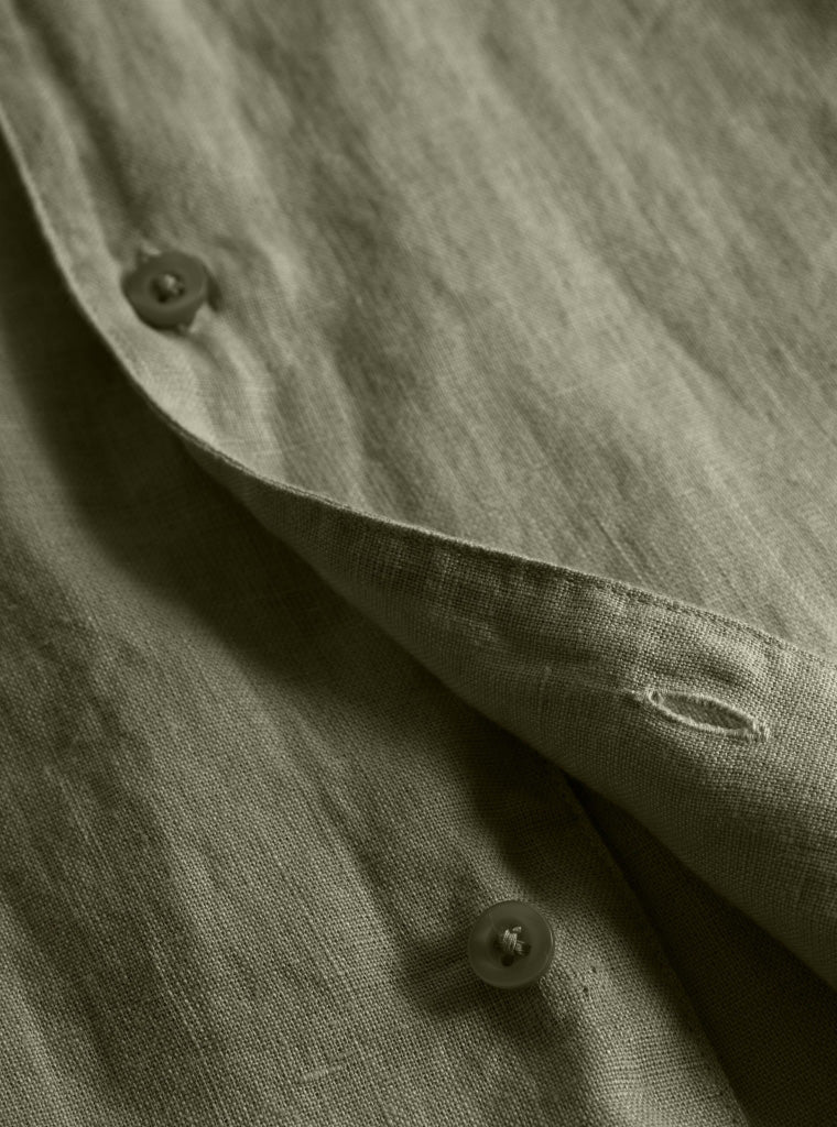 Box Short Sleeve Shirt Organic Linen - KNOWLEDGE COTTON APPAREL