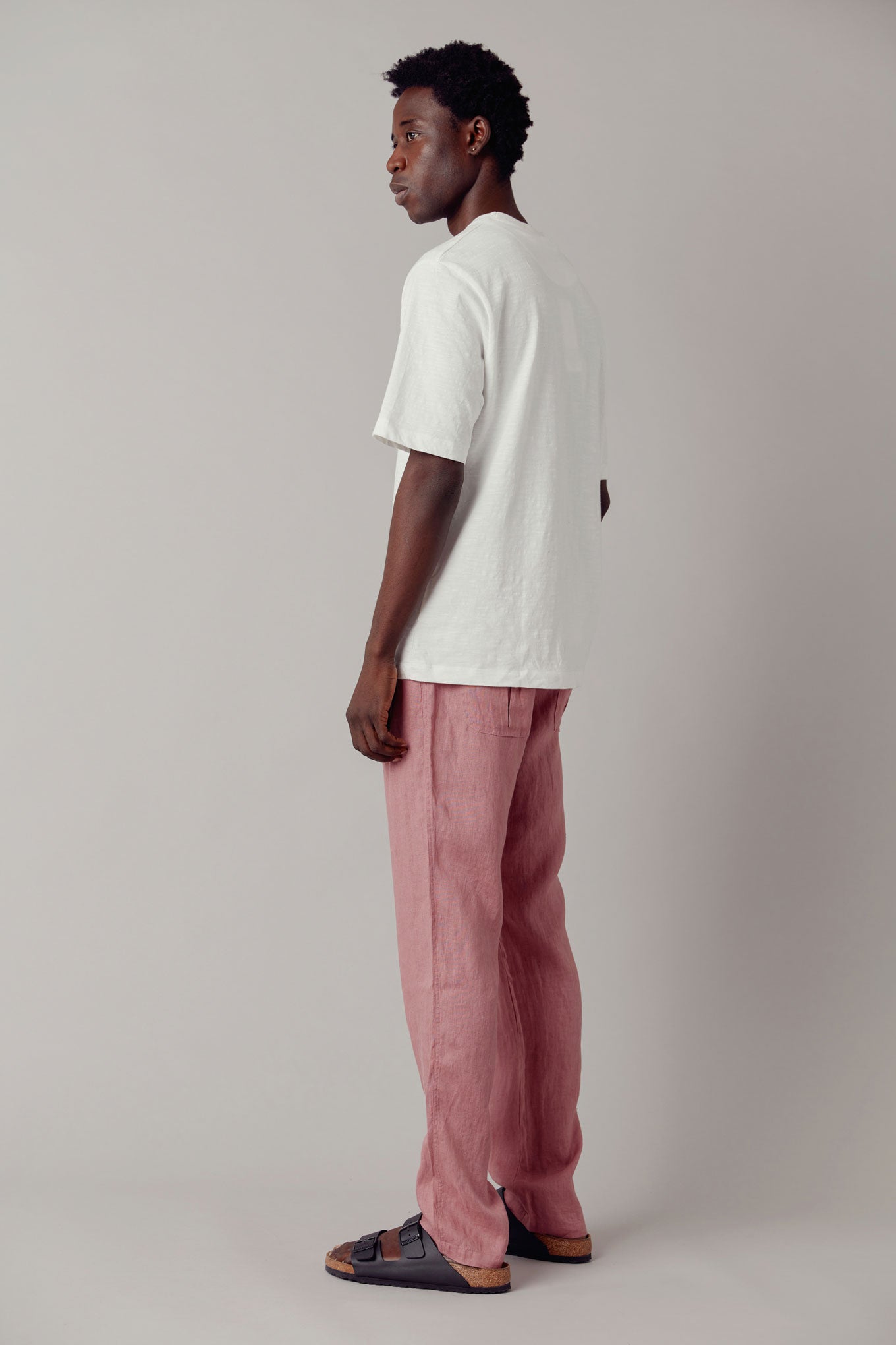 August Linen Trousers Dusty Pink - KOMODO